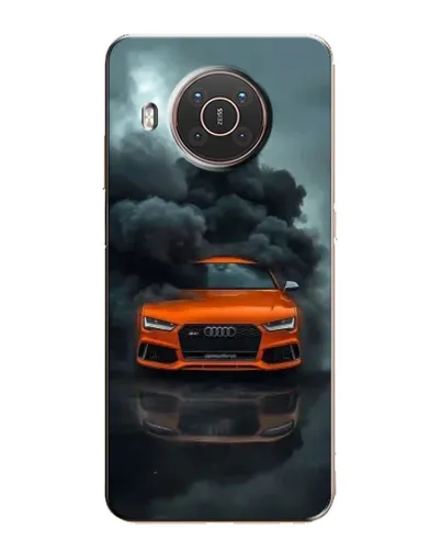 Чехол для Nokia X20 с картинкой «Audi в облаках дыма»