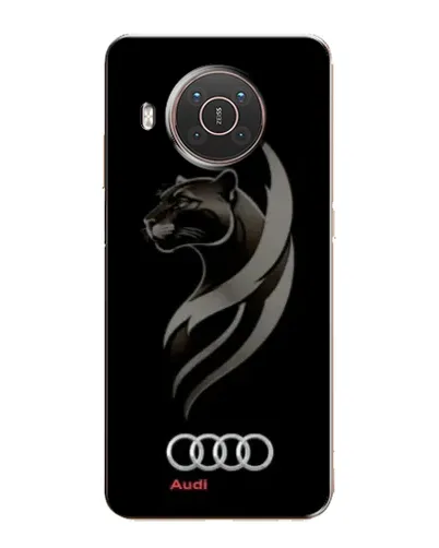 Чехол для Nokia X20 с картинкой «Графика — пантера и Audi»