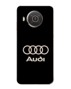 Чехол для Nokia X20 с картинкой «Audi — золотой логотип»