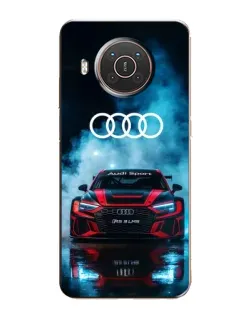 Чехол для Nokia X20 с картинкой «Audi Sport — неон»