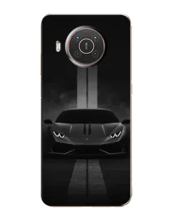 Чехол для Nokia X20 с картинкой «Lamborghini симметрия дорог»