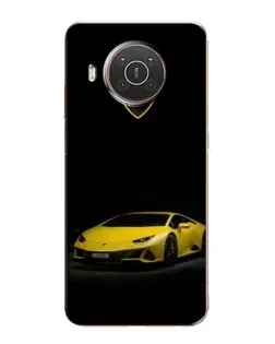 Чехол для Nokia X20 с картинкой «Lamborghini желтый акцент»