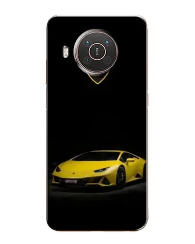 Чехол для Nokia X20 с картинкой «Lamborghini желтый акцент»