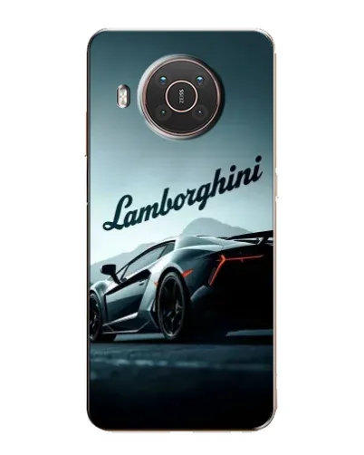 Чехол для Nokia X20 с картинкой «Классическая надпись Lamborghini»