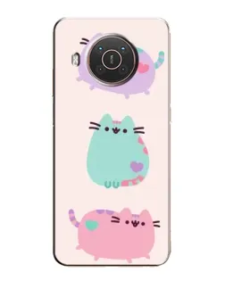 Чехол для Nokia X20 с картинкой «Pusheen трио» Чехол для Nokia X20 с картинкой «Pusheen трио»