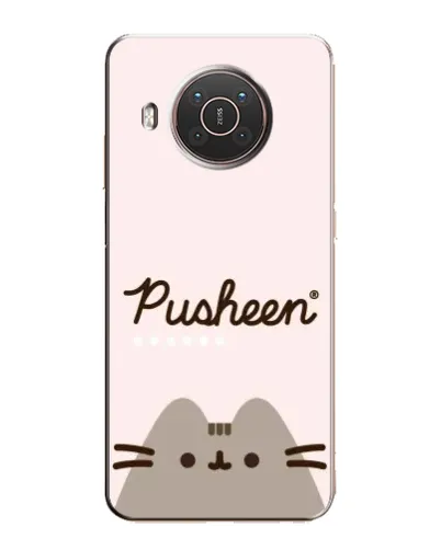 Чехол для Nokia X20 с картинкой «Pusheen логотип»