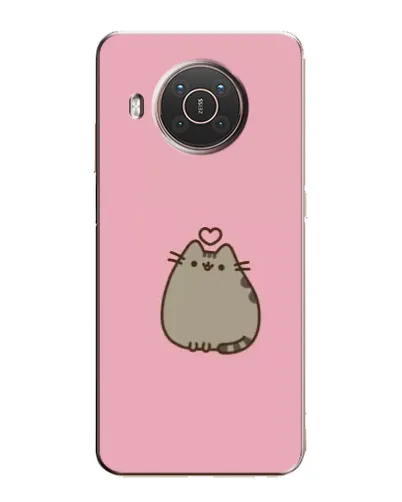 Чехол для Nokia X20 с картинкой «Pusheen сердце»