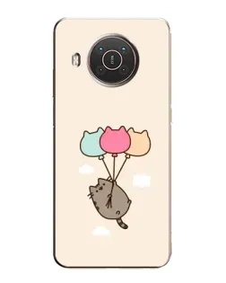 Чехол для Nokia X20 с картинкой «Пушин на шариках»
