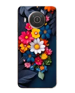 Чехол для Nokia X20 с картинкой «Цветочная феерия»