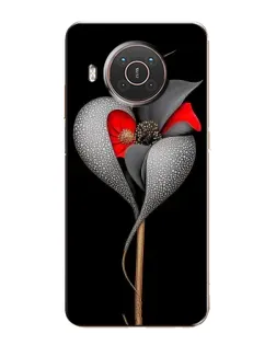 Чохол для Nokia X20 з картинкою «Срібна фантазійна квітка»