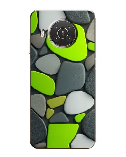 Чехол для Nokia X20 с картинкой «Яркая неоновая галька»