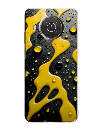 Чехол для Nokia X20 с картинкой «Жидкое желтое золото»