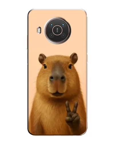 Чехол для Nokia X20 с картинкой «Капибара виктория»