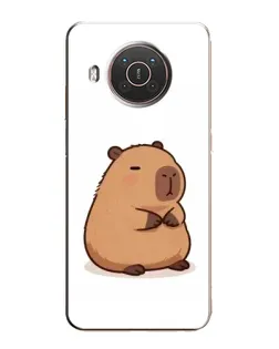 Чехол для Nokia X20 с картинкой «Толстенькая капибара»