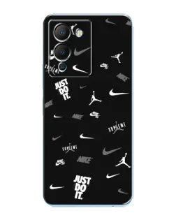 Чехол для Infinix Note 12 (G96) с картинкой «Nike Black Pattern» Чехол для Infinix Note 12 (G96) с картинкой «Nike Black Pattern»