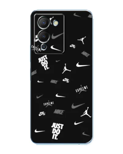 Чехол для Infinix Note 12 (G96) с картинкой «Nike Black Pattern» Чехол для Infinix Note 12 (G96) с картинкой «Nike Black Pattern»