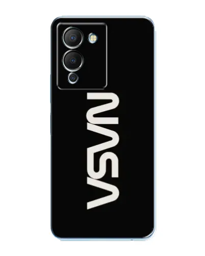 Чехол для Infinix Note 12 (G96) с картинкой «NASA — вертикальный логотип»