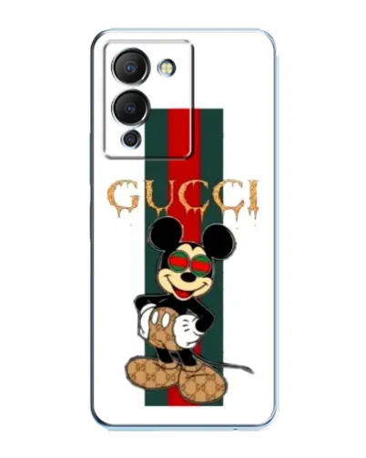 Чехол для Infinix Note 12 (G96) с картинкой «Микки Маус Gucci — полосы» Чехол для Infinix Note 12 (G96) с картинкой «Микки Маус Gucci — полосы»