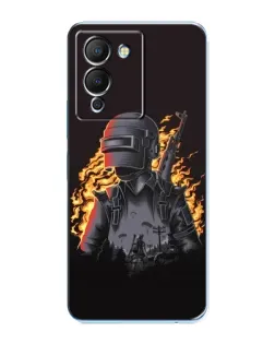 Чохол для Infinix Note 12 (G96) з картинкою «PUBG — вогняний силует»
