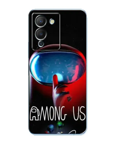 Чохол для Infinix Note 12 (G96) з картинкою «Червоний імпостер — макро»