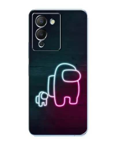 Чохол для Infinix Note 12 (G96) з картинкою «Among Us неон-арт»