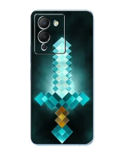 Чехол для Infinix Note 12 (G96) с картинкой «Алмазный меч неон»