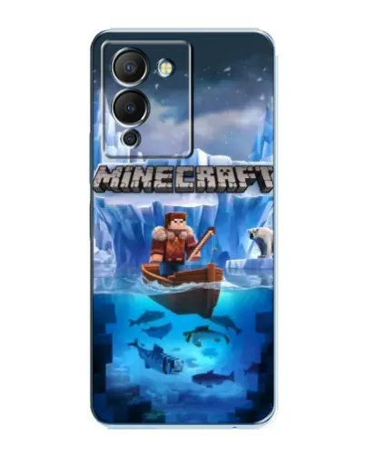 Чехол для Infinix Note 12 (G96) с картинкой «Minecraft ледяной мир»
