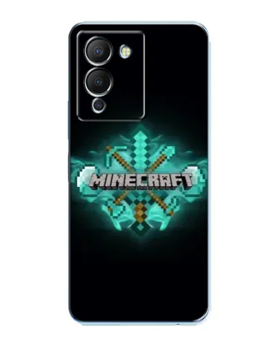 Чехол для Infinix Note 12 (G96) с картинкой «Minecraft Diamond лого»
