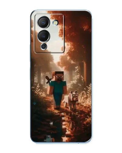 Чехол для Infinix Note 12 (G96) с картинкой «Стив в лесу»