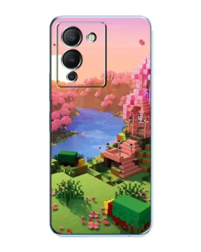 Чехол для Infinix Note 12 (G96) с картинкой «Розовое дерево Minecraft»