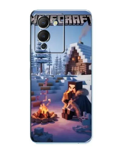 Чехол для Infinix Note 12 (G96) с картинкой «Зимний Minecraft»
