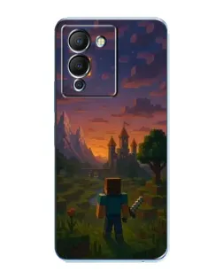 Чехол для Infinix Note 12 (G96) с картинкой «Стив у башни» Чехол для Infinix Note 12 (G96) с картинкой «Стив у башни»