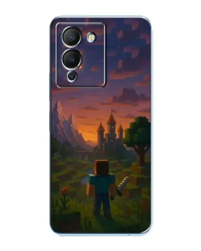 Чехол для Infinix Note 12 (G96) с картинкой «Стив у башни»