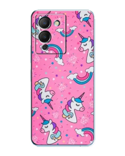Чехол для Infinix Note 12 (G96) с картинкой «Unicorn паттерн розовый»