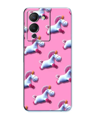 Чехол для Infinix Note 12 (G96) с картинкой «Единороги на розовом»