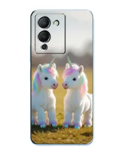 Чехол для Infinix Note 12 (G96) с картинкой «Пара единорогов»
