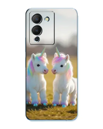Чехол для Infinix Note 12 (G96) с картинкой «Пара единорогов»