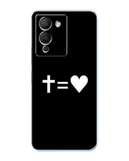 Чехол для Infinix Note 12 (G96) с картинкой «Крест и Сердце»