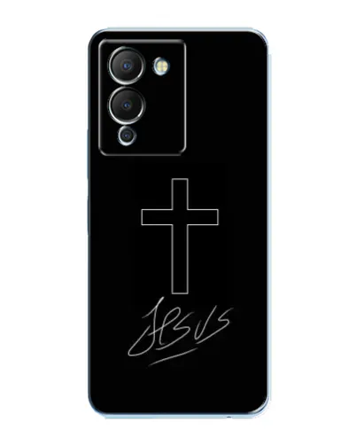 Чехол для Infinix Note 12 (G96) с картинкой «Графический крест Jesus» Чехол для Infinix Note 12 (G96) с картинкой «Графический крест Jesus»