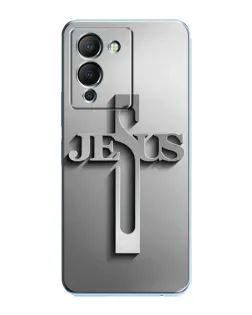 Чехол для Infinix Note 12 (G96) с картинкой «Металлический крест Jesus»