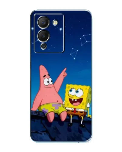 Чехол для Infinix Note 12 (G96) с картинкой «Губка Боб и Патрик ночью» Чехол для Infinix Note 12 (G96) с картинкой «Губка Боб и Патрик ночью»