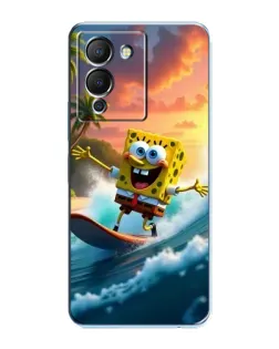 Чехол для Infinix Note 12 (G96) с картинкой «Губка Боб серфингист»