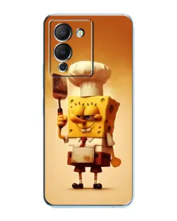 Чехол для Infinix Note 12 (G96) с картинкой «Губка Боб повар»