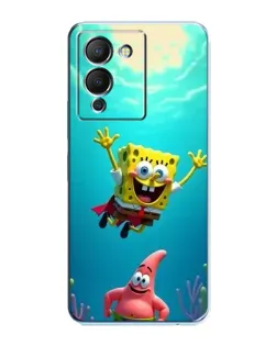 Чехол для Infinix Note 12 (G96) с картинкой «Спанч Боб под водой»