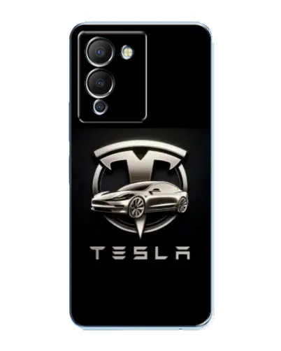 Чохол для Infinix Note 12 (G96) з картинкою «Tesla — срібне авто» Чохол для Infinix Note 12 (G96) з картинкою «Tesla — срібне авто»