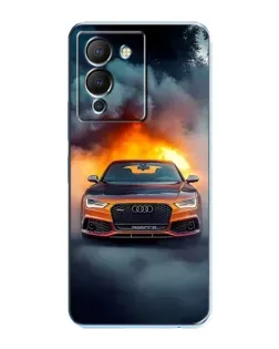 Чехол для Infinix Note 12 (G96) с картинкой «Audi в огненном дыму» Чехол для Infinix Note 12 (G96) с картинкой «Audi в огненном дыму»
