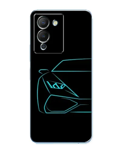 Чохол для Infinix Note 12 (G96) з картинкою «Блакитний силует Lamborghini» Чохол для Infinix Note 12 (G96) з картинкою «Блакитний силует Lamborghini»