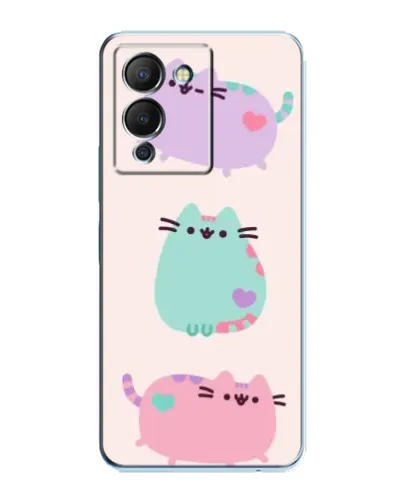 Чохол для Infinix Note 12 (G96) з картинкою «Pusheen тріо»