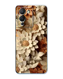 Чехол для Infinix Note 12 (G96) с картинкой «Бежевый флористический декор»