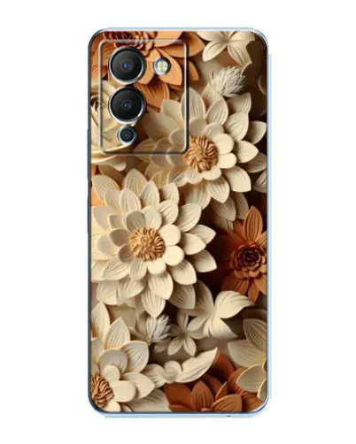 Чехол для Infinix Note 12 (G96) с картинкой «Бежевый флористический декор»